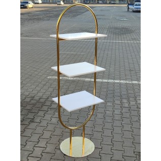 Стійка для взуття, сумок, прикрас 600х400х1700мм. в позолоті